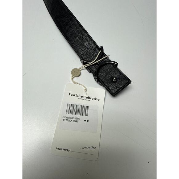 Dior Belt Reversible Oblique Jacquard Navy Black with Buckle 36" - Picture 11 of 11